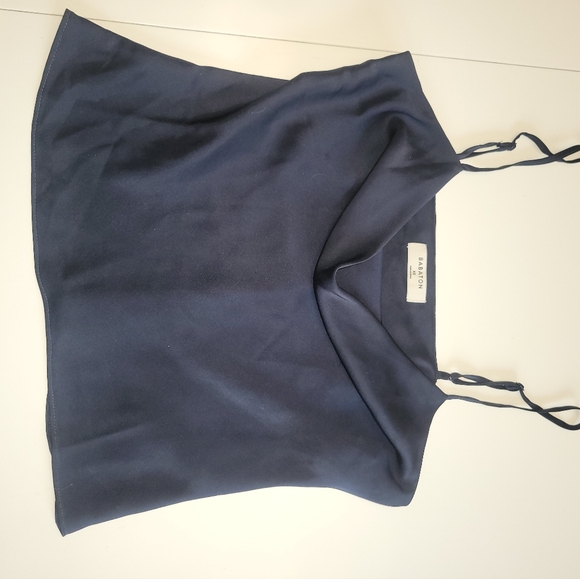 Aritzia-Babaton silk camisole navy blue - Picture 5 of 5